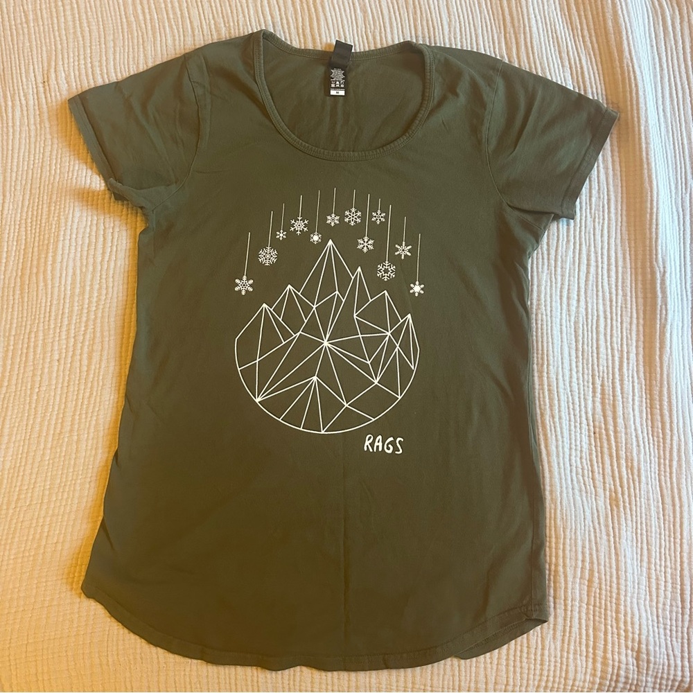 Rags to Raches Olive Green Short Sleeve Tee